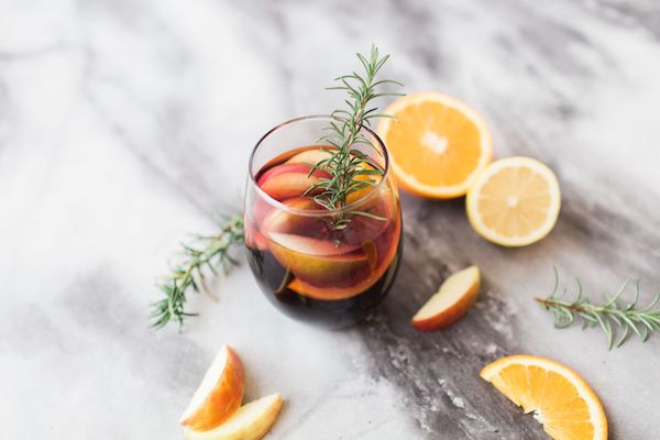 our Two chicks and A Pot Signature cocktail Apple Sangria is the perfect fall wedding drink