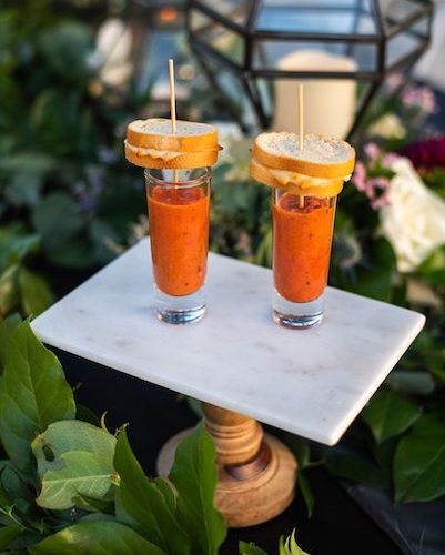 Two Chicks and a Pot – Dragonfly Farms – Palm Bay Wedding Venue – Palm Bay Caterer - tomato soup and grilled cheese
